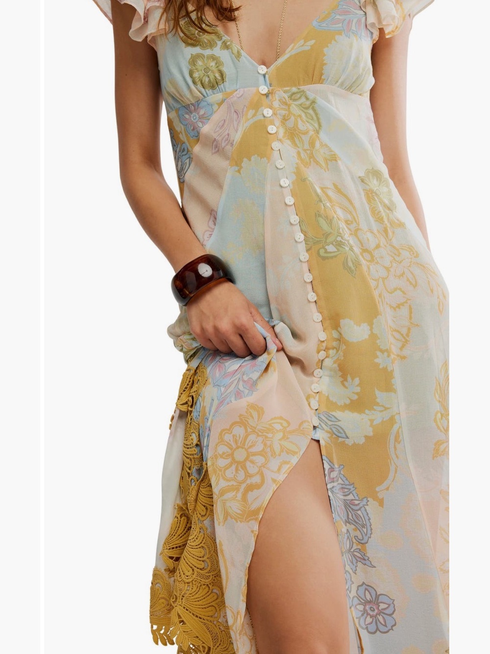 Free People Bali Aurora Flutter Sleeve Midi Dress - Picture 4 of 4